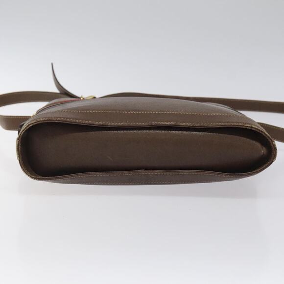 GUCCI Web Sherry Line Shoulder Bag Leather Brown Gold 001 01 13 001 01 13 - Picture 9 of 16